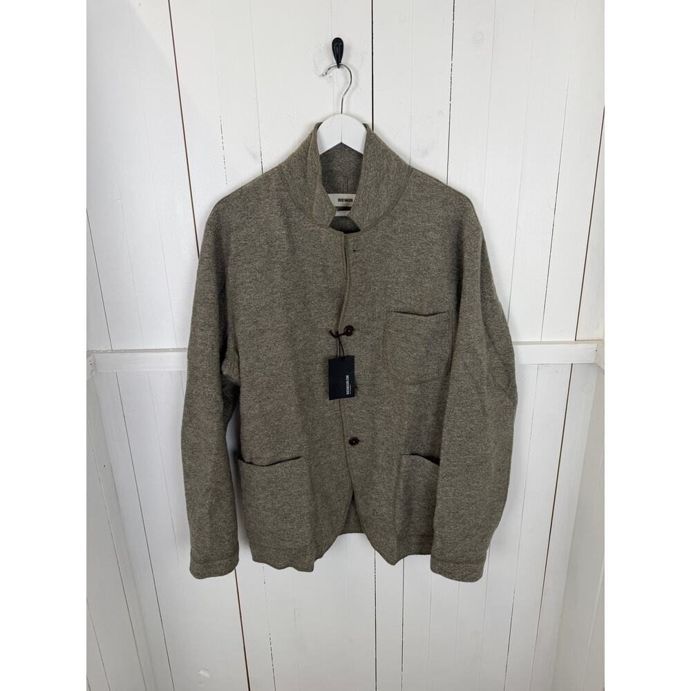 Buck Mason Heather Stone Felted Wool Chore Coat